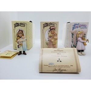 Jan Hagara Collection Porcelain Ornaments Set Carol Jill Jessica Lot of 3